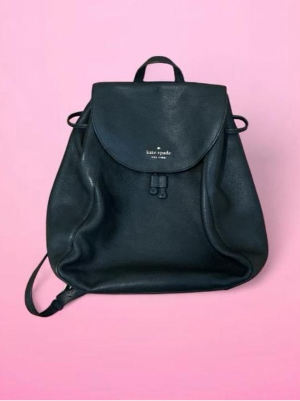 kate spade Black Pebbled Leather Backpack